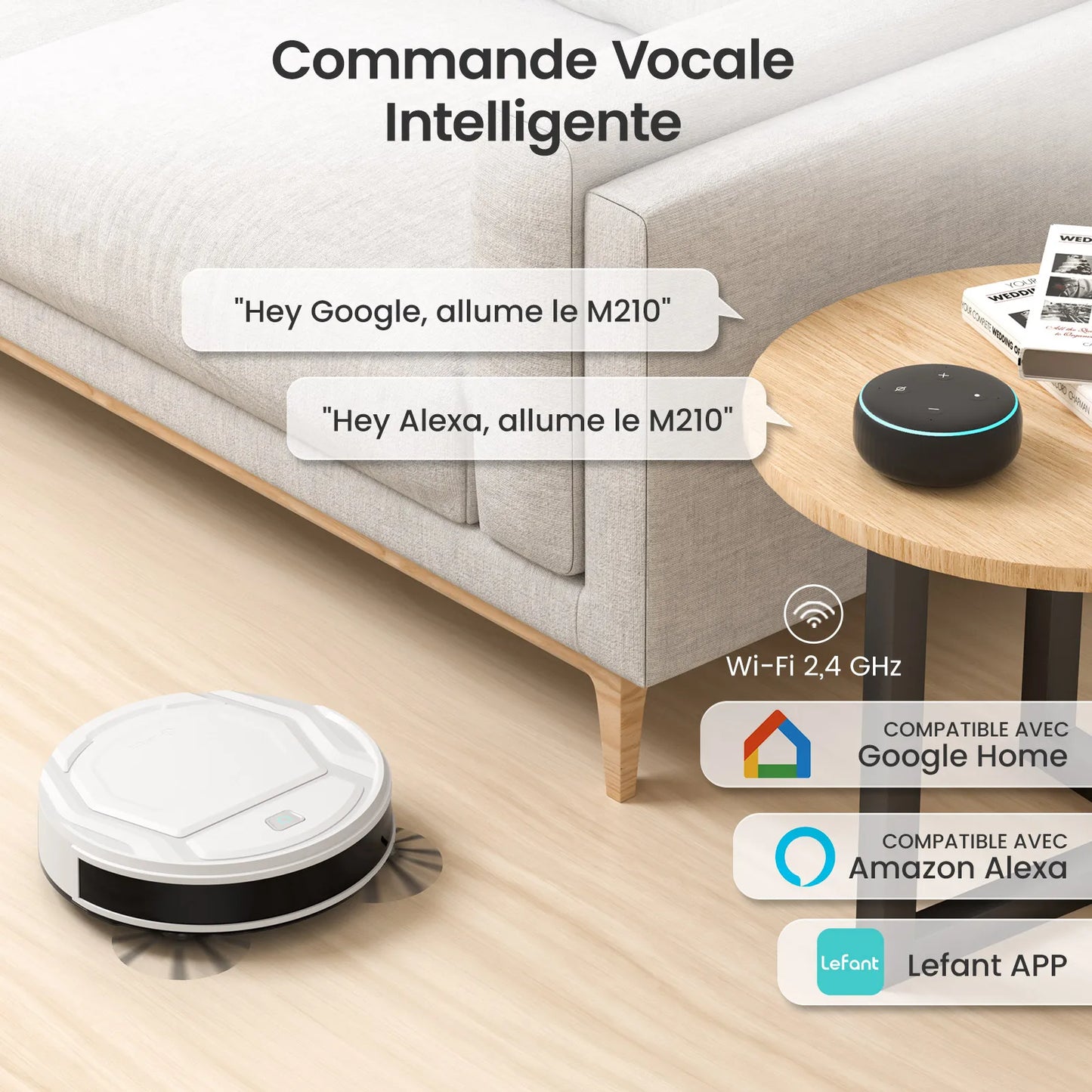 Aspirateur Robot m210 connexion