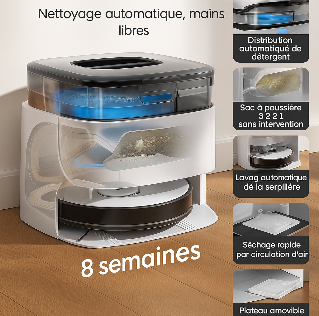 Aspirateur Robot avec station auto nettoyant